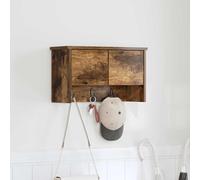 vidaXL Appendiabiti a muro con lo scaffale Rovere fumé 50 x 20 x 30 cm