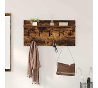 vidaXL Appendiabiti a muro con lo scaffale Rovere fumé 80 x 40 x 12 cm