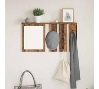 vidaXL Appendiabiti a muro con specchio Legno vecchio 85 x 10 x 45 cm - Attaccapanni moderno con ganci