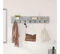 vidaXL Appendiabiti a muro Grigio cemento 100 x 10,5 x 18 cm