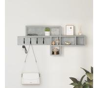 vidaXL Appendiabiti a muro Grigio Cemento 100 x 12 x 43.5 cm