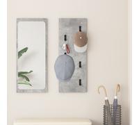 vidaXL Appendiabiti a muro Grigio cemento 30 x 1.5 x 80 cm