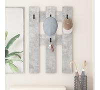 vidaXL Appendiabiti a muro Grigio cemento 65 x 3 x 100 cm