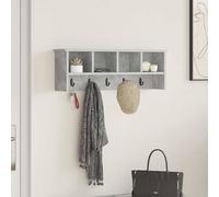 vidaXL Appendiabiti a muro Grigio cemento 75 x 16 x 26 cm