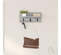 vidaXL Appendiabiti a muro Grigio sonoma 40 x 10.5 x 18 cm