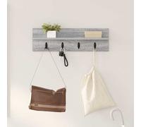 vidaXL Appendiabiti a muro Grigio Sonoma 60 x 10,5 x 18 cm