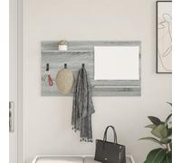 vidaXL Appendiabiti a muro Grigio sonoma 90 x 10 x 50 cm