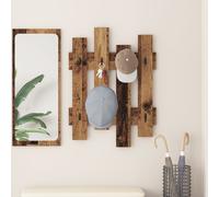 vidaXL Appendiabiti a muro Legno vecchio 60 x 3 x 82 cm