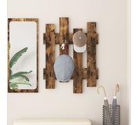 vidaXL Appendiabiti a muro Rovere affumicato 60 x 3 x 82 cm