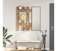vidaXL Appendiabiti a muro Rovere artigianale 100 x 10 x 100 cm