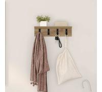 vidaXL Appendiabiti a muro Rovere artigianale 40 x 10,5 x 10,5 cm