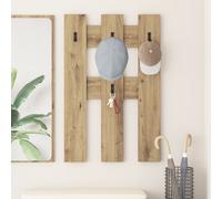 vidaXL Appendiabiti a muro rovere artigianale 65 x 3 x 100 cm
