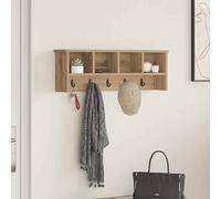 vidaXL Appendiabiti a muro Rovere artigianale 75 x 16 x 26 cm