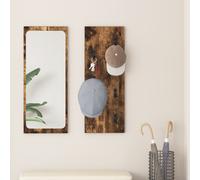 vidaXL Appendiabiti a muro Rovere fumo 30 x 1.5 x 80 cm
