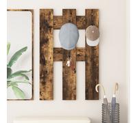 vidaXL Appendiabiti a muro Rovere fumo 65 x 3 x 100 cm