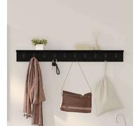 vidaXL Appendiabiti a muro Rovere Nero 100 x 10,5 x 10,5 cm