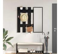 vidaXL Appendiabiti a muro Rovere Nero 100 x 10 x 100 cm