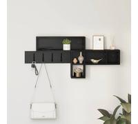 vidaXL Appendiabiti a muro Rovere nero 100 x 12 x 43.5 cm