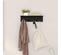 vidaXL Appendiabiti a muro Rovere nero 40 x 10.5 x 10.5 cm