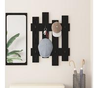 vidaXL Appendiabiti a muro Rovere Nero 60 x 3 x 82 cm