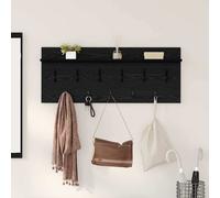 vidaXL Appendiabiti a muro Rovere nero Legno multistrato