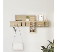 vidaXL Appendiabiti a muro Rovere Sonoma 100 x 12 x 43.5 cm