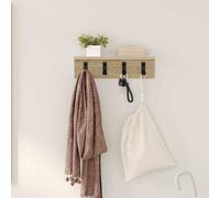 vidaXL Appendiabiti da Parete in Rovere Sonoma, 40 x 10,5 cm. È Un organizzatore Moderno per l'ingresso. È Fatto di Legno ingegnerizzato con Ganci in Metallo. La Superficie è Facile da Pulire ed è p