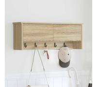 vidaXL Appendiabiti a muro Rovere Sonoma 80 x 20 x 30 cm