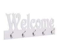 vidaXL Appendiabiti a Muro WELCOME Bianco 74x29,5 cm