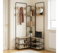 Appendiabiti con panca per scarpe Rovere Sonoma