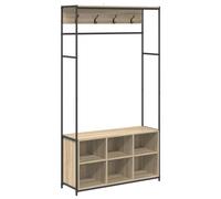 Appendiabiti con panca per scarpe Rovere Sonoma