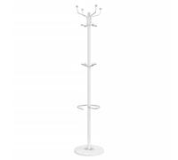 vidaXL Appendiabiti con Portaombrelli Bianco 180 cm Ferro Verniciato