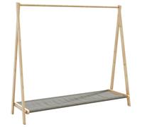 vidaXL Appendiabiti con Ripiani 106x34x102 cm in bambù, attaccapanni, attaccapanni in bambù, attaccapanni in Piedi, attaccapanni con ripiano