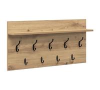 vidaXL Appendiabiti da Muro in Legno ingegnerizzato, 80 x 40 x 12 cm, Design Moderno con Ganci pratici. Superficie Resistente all'abrasione, Perfetto per organizzare Il corridoio. Installazione pers