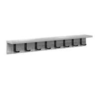 vidaXL Appendiabiti da Parete 80 x 10,5 cm in Grigio Sonoma, Fatto in Legno ingegnerizzato. Ha Ganci in Metal e Una mensola per stoccare Le tue Cose. Perfetto per Interni, Super Facile da Pulire e i