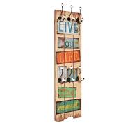 vidaXL Appendiabiti da Parete con 6 Ganci LIVE LIFE Attaccapanni Porta Abiti