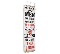 vidaXL Appendiabiti da parete con 6 ganci MDF Board uomo donna cappello salvaspazio organizzatore portachiavi porta abiti da ingresso