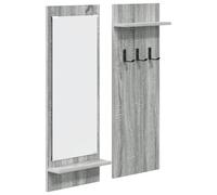 vidaXL Appendiabiti da Parete in Grigio Sonoma - Legno ingegnerizzato, 70 x 10 x 90 cm. Ha mensole e Ganci robusti per riporre Tutto in casa, Perfetti per l'ingresso. Il Design è Moderno e minimalis