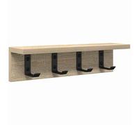 vidaXL Appendiabiti da Parete in Rovere Sonoma, 40 x 10,5 cm. È Un organizzatore Moderno per l'ingresso. È Fatto di Legno ingegnerizzato con Ganci in Metallo. La Superficie è Facile da Pulire ed è p