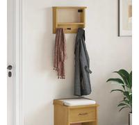 vidaXL Appendiabiti da Parete SANDNES 45x12x35 cm in Legno di Pino