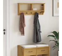 vidaXL Appendiabiti da Parete SANDNES 87x12x35 cm in Legno di Pino