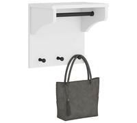 vidaXL Appendiabiti da Parete SANDNES Bianco 43x30x42 cm Legno di Pino