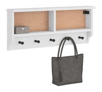 vidaXL Appendiabiti da Parete SANDNES Bianco 87x12x35 cm Legno di Pino