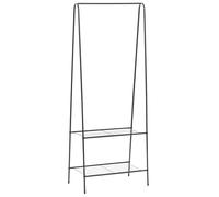 vidaXL Appendiabiti in Acciaio Nero con Ripiani Porta Abiti Guardaroba Vestiti