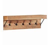 vidaXL Appendiabiti Marrone 73 x 19 x 23 cm Legno massello di acacia