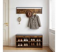 vidaXL Appendiabiti Rovere Fumo 100 x 30 x 25 cm Legno ingegnerizzato