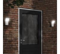 vidaXL Applique con LED e Sensore 2 pz Bianche in Alluminio Pressofuso
