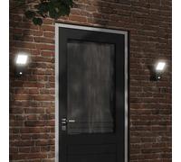 vidaXL Applique con LED e Sensore Nera in Alluminio Pressofuso