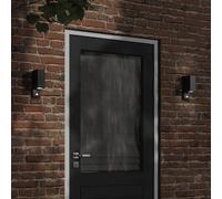 vidaXL Applique con Sensore Nera in Alluminio Pressofuso
