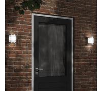 vidaXL Applique da Esterno 2 pz Argento in Acciaio Inossidabile